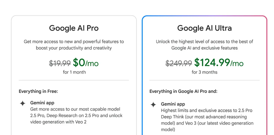 إطلاق Google اشتراك AI